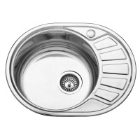 Nerūdijančio plieno plautuvė 904 dešinė su sifonu         