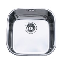 Nerūdijančio plieno plautuvė D4040XR su sifonu montuojama iš stalviršio apačios