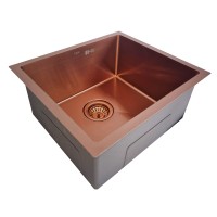 Nerūdijančio plieno plautuvė D5151HC BRONZE su sifonu