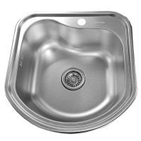 Раковина из нержавеющей стали D4948P DEKOR с сифоном