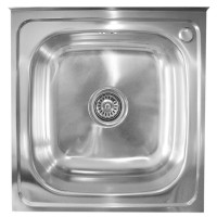 Nerūdijančio plieno plautuvė D5050B uždedama su sifonu 0.6 mm