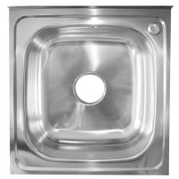 Stainless steel sink D5050B 0.5 mm without siphon