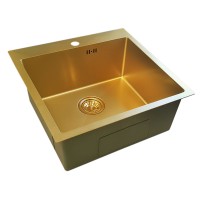 Мойка из нержавеющей стали D5050HG GOLD с сифоном