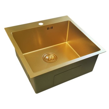 Раковина из нержавеющей стали D5151HG GOLD с сифоном Раковина из нержавеющей стали D5151HG GOLD с сифоном