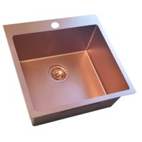 Мойка из нержавеющей стали D5050HC COPPER с сифоном