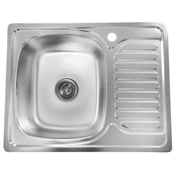 Nerūdijančio plieno plautuvė D6350P dešinė DEKOR su sifonu Nerūdijančio plieno plautuvė D6350P dešinė DEKOR su sifonu