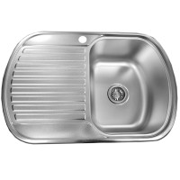 Мойка из нержавеющей стали D7349P левая с сифоном