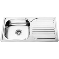 Nerūdijančio plieno plautuvė D7843A dešinė su sifonu