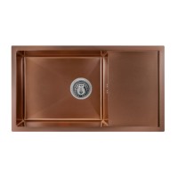 Stainless steel sink D7844H BRONZE with siphon