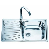 Раковина из нержавеющей стали D7848P левая с сифоном