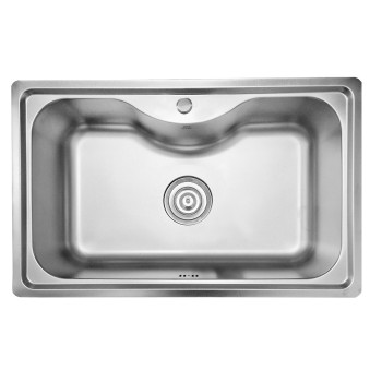 Nerūdijančio plieno plautuvė D8050PL matt su sifonu Nerūdijančio plieno plautuvė D8050PL matt su sifonu