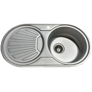 Stainless steel sink D8344A 840x440 left DEKOR Stainless steel sink D8344A 840x440 left DEKOR