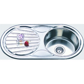 Nerūdijančio plieno plautuvė NH317S 0.6 mm su sifonu Nerūdijančio plieno plautuvė NH317S 0.6 mm su sifonu