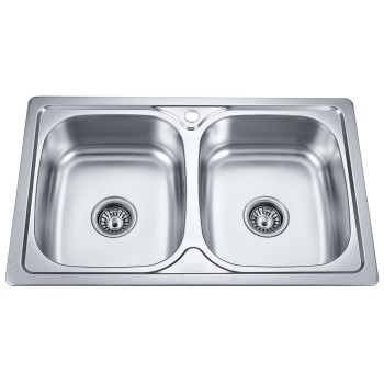 Nerūsējošā tērauda izlietne S8050PB ar sifonu 0,8 mm Nerūsējošā tērauda izlietne S8050PB ar sifonu 0,8 mm
