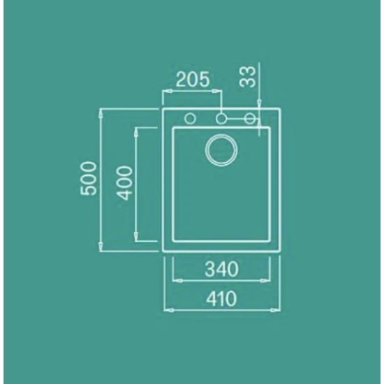 Plautuvė CLIVO 1B black/juoda