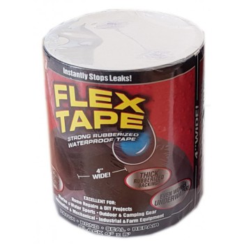 Stipri guminė vandeniui atspari juosta Flex tape skaidri 10 cm pločio Stipri guminė vandeniui atspari juosta Flex tape skaidri 10 cm pločio