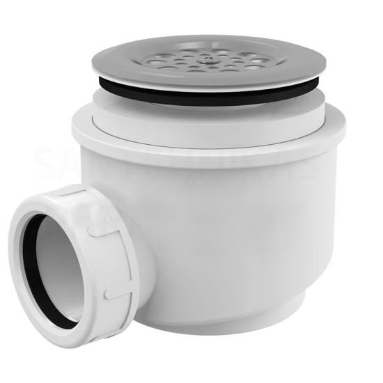 Sifonas AP dušo padėklui nerūd. plieno grotelės 60mm