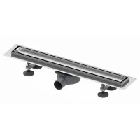 Kompl. dušo latako TECElinus 2in1 su dvip. grotel. 800mm steel/plate