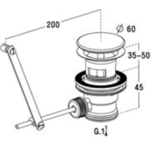 Kamštis autom.sifonui L212 T
