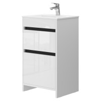 Bathroom cabinet with washbasin DETMOLD DT-50 white