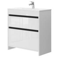 Bathroom cabinet with washbasin DETMOLD DT-80 white