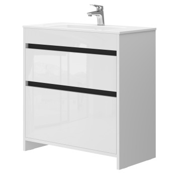 Vannas istabas skapis ar izlietni DETMOLD DT-80 balts Vannas istabas skapis ar izlietni DETMOLD DT-80 balts