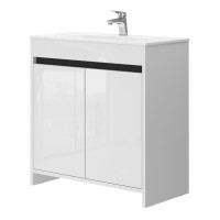 Bathroom cabinet with washbasin LEMGO LM-80 white