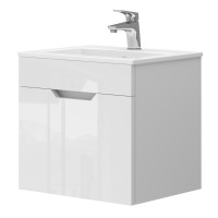Bathroom cabinet with washbasin STEFANIJA ST1-60 white hanging