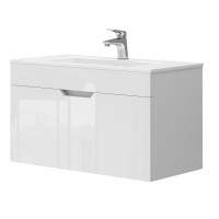 Bathroom cabinet with washbasin STEFANIJA ST1-80 white hanging