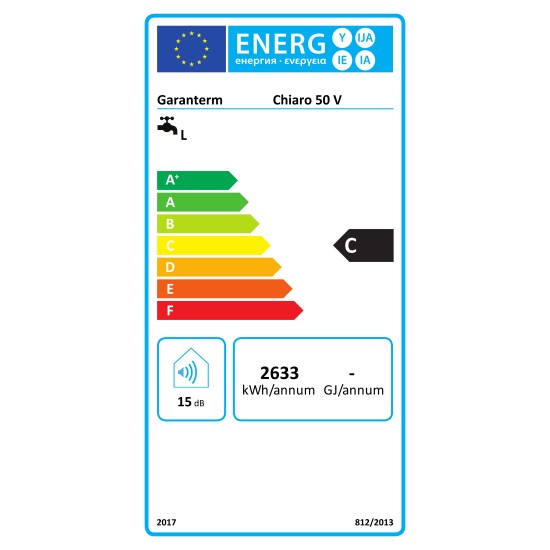 Water heater Garanterm Chiaro Thermex 50L vertical