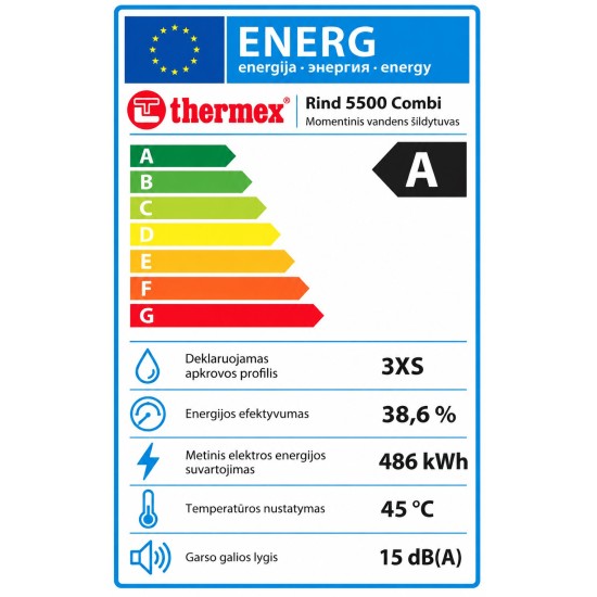 Instant water heater 5500 Combi Thermex Rind