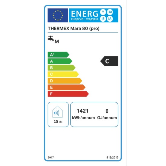 Thermex PRO 80L MARA Water Heater with Dry Heating Element