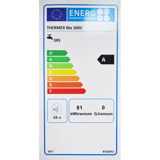 Electric instantaneous water heater Thermex Nix 3000 with tap