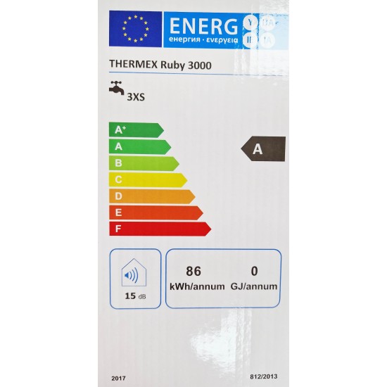 Elektrinis momentinis vandens šildytuvas Thermex Ruby 3000 su lanksčiu čiaupu