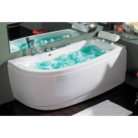 Massage bathtub B1680 right with air and hydromassage 170cm