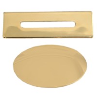 Detail of the bathroom siphon finish Gold