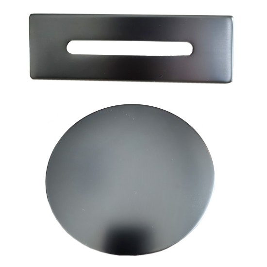 Detail of the bathroom siphon finish Gun Grey