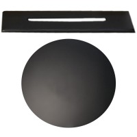Detail of the bathroom siphon finish Mat black