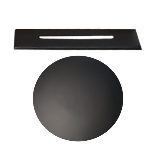 Detail of the bathroom siphon finish Mat black