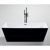 Acrylic bathtub CAPRI 204 white/black