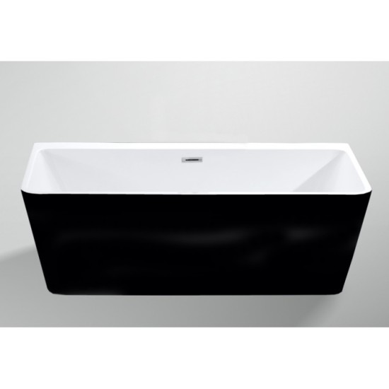 Acrylic bathtub MIRA 205 white/black