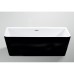 Acrylic bathtub MIRA 205 white/black
