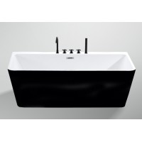 Acrylic bathtub MIRA 205 white/black