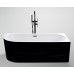 Akrila vanna NOVA 208 170 cm balta/melna labā