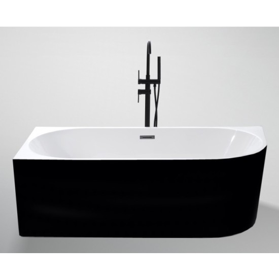 Acrylic bathtub NOVA 208 170 cm white/black left