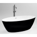 Acrylic bathtub OVAL 231 white/black