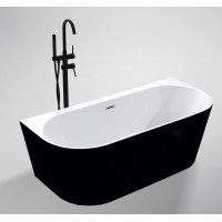Acrylic bathtub RIVA 207 white/black