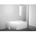 CVSK1 Rosa 160/170 D balta+stiklas Transparent