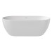 Vonia Freedom O 169 x 80, laisvai pastatoma, balta, sifono dangtelis baltos/juodos/chromo spalvos