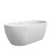 Vonia Freedom O 169 x 80, laisvai pastatoma, balta, sifono dangtelis baltos/juodos/chromo spalvos